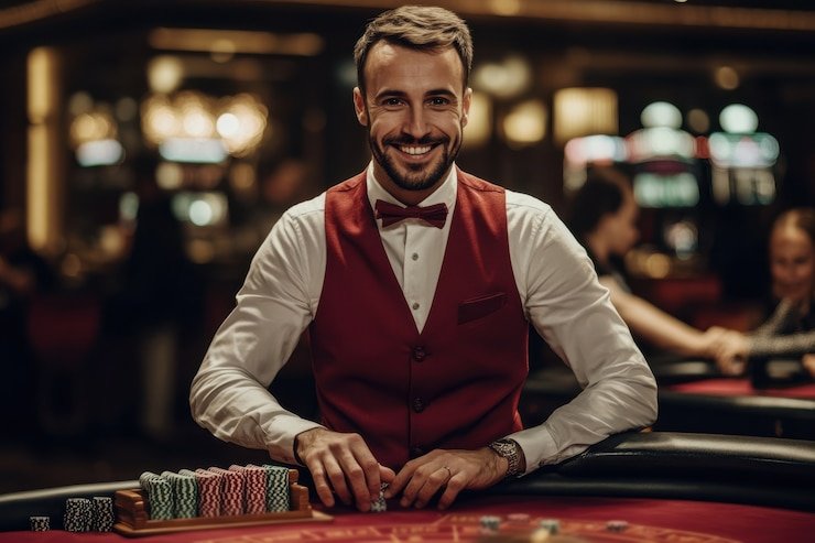 Antarmuka Speed Blackjack kerangslot menampilkan video dealer, area taruhan, dan timer keputusan